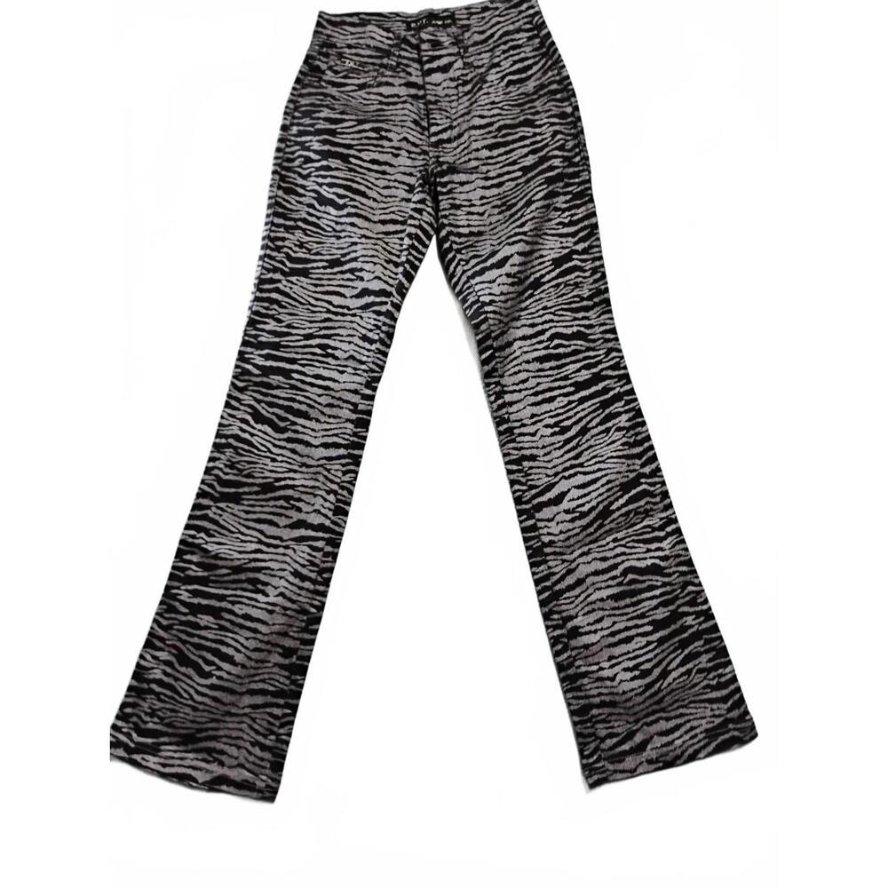 RVT Jeans Co Metallic Zebra Print Women's size 5/6 Pre Owned